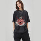 Attack On Titan Graphic T-Shirt (Vintage wash/Oversized/CottonPolyesterMix)